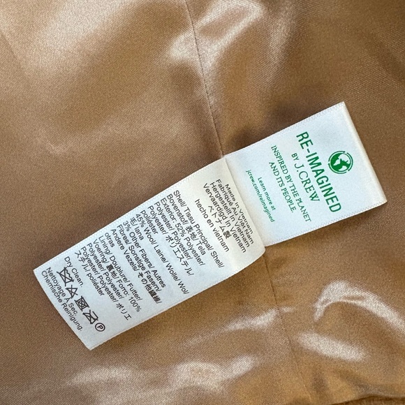 Crewcuts J.Crew Girls' wool-blend bow-pocket coat, kids 6-7, Heathered Acorn - Picture 10 of 11